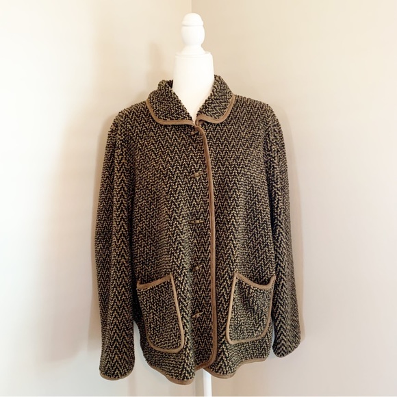 Orvis Sweaters Orvis Tan Brown Toggle Button Cardigan Sweater